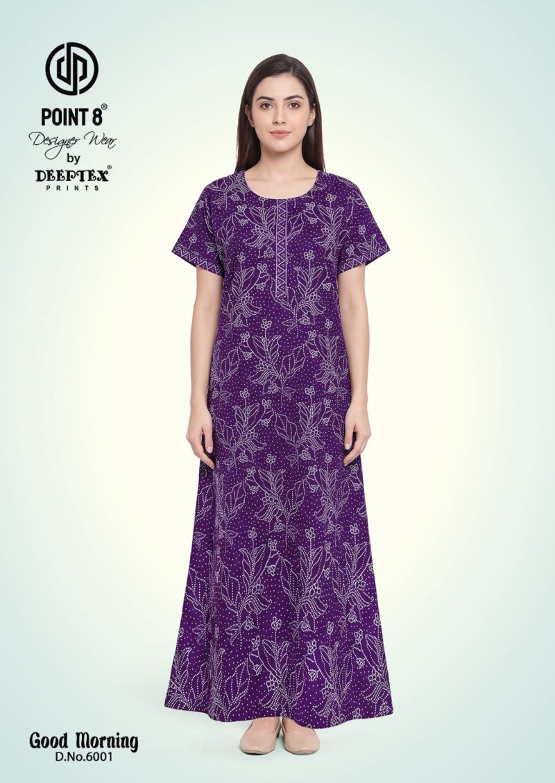 Good Morning Vol 6 By Deeptex Cotton Printed Nighty Gown 
